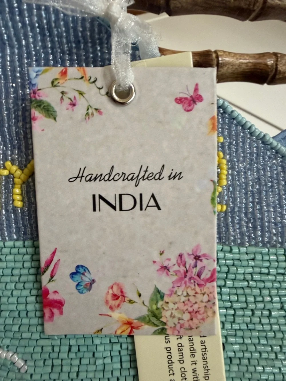 Handcrafted In India | Amalfi Southern Italy Beaded Top Handle Clutch 🇮🇹🍷 - Picture 2 of 12